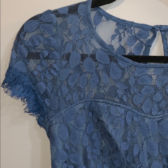 Lauren Conrad Lace Mini Dress Blue Size 2 - Picture 3 of 5
